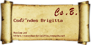 Csöndes Brigitta névjegykártya