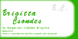 brigitta csondes business card