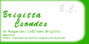brigitta csondes business card